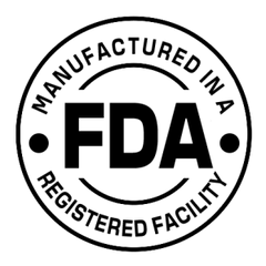Manufactured in an FDA-Registered Facility
